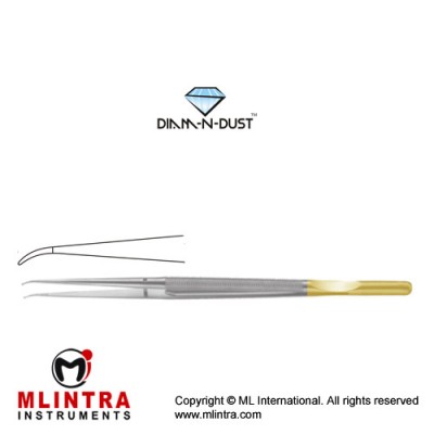 Diam-n-Dust™ Micro Suturing Forcep Curved - With Counter Balance Stainless Steel, 25 cm - 9 3/4"